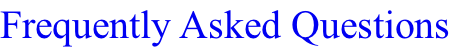Frequently Asked Questions